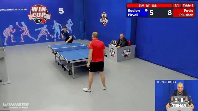 17:00 Пирвели Родион  3-2 Плющ Павел  стол 5  ЮГ-4  09.06.22