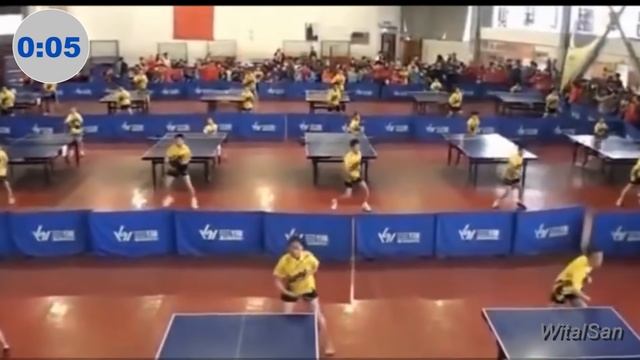 7 минут. Ежедневная тренировка перемещений. Настольный теннис.