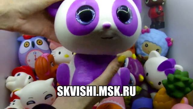 СКВИШ ПАНДА ФИОЛЕТОВАЯ БОЛЬШАЯ | ИГРУШКА-АНТИСТРЕСС ОБЗОР ВИДЕО ДЛЯ ДЕТЕЙ | SQUISHY КАВАЙНЫЕ