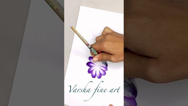 Basic One Stroke Flower Painting ? #shorts #flowerpainting