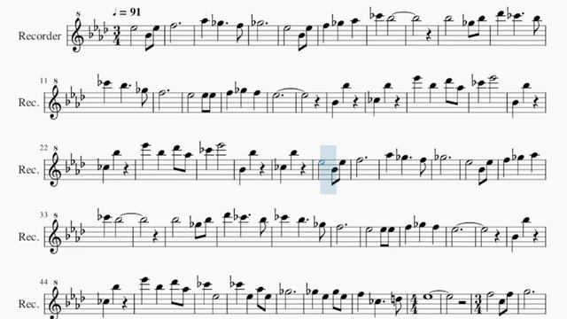 Recorder Sheet Music: How To Play Open Title (25th Hour) By Terence Blanchard