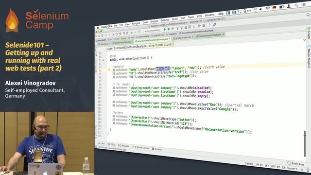 Selenide101 – Getting Up And Running With Real Web Tests (Alexei Vinogradov, Germany), Part 2