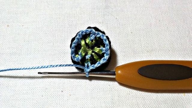 Фантазия в кружеве-Как связать Мак тунисским вязанием .