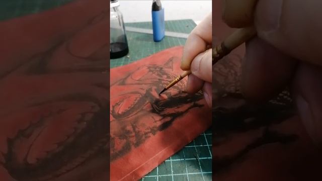 Доработка лазерной гравировки на коже