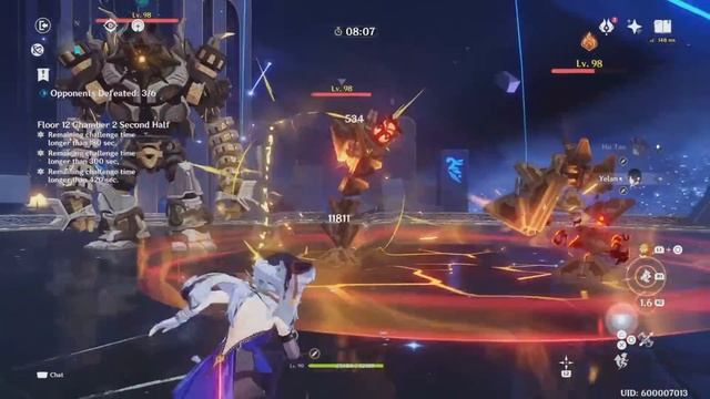 Spiral Abyss 2.8 Floor 12 New Skin Diluc C1 Solo?Hu Tao C0 and Yelan C0 Duo ?? Clear Genshin Impact