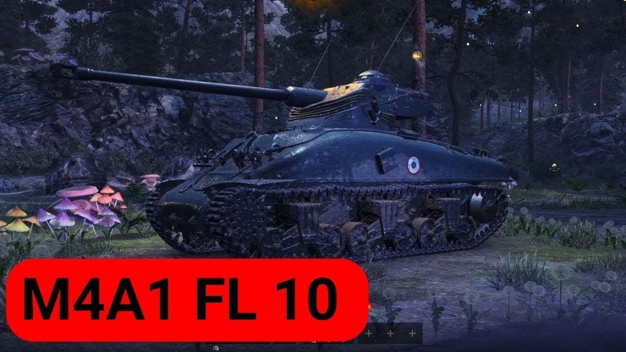 Обзор танка M4A1 FL 10 средний танк снайперский в Мир Танков World of Tanks (WOT) и как играть