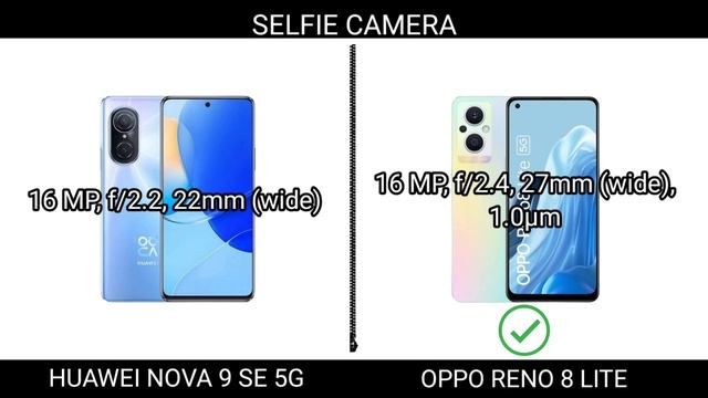 Huawei Nova 9 SE 5G Vs Oppo Reno 8 Lite