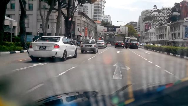 Driving Road On Bugis Near Ferrari Crash Taxi Site