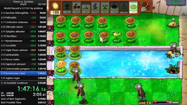 Plants Vs. Zombies Any% Speedrun In 3:31:56