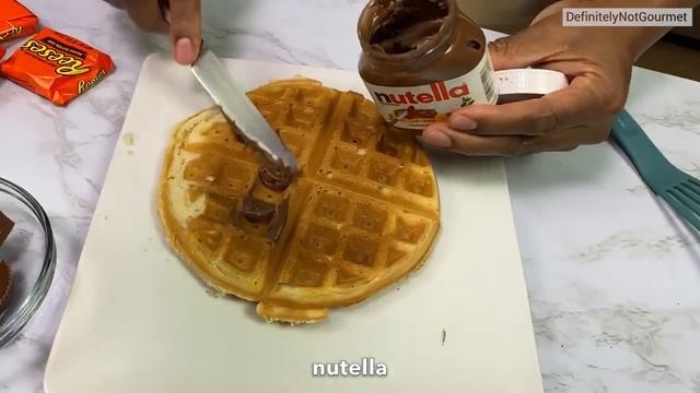 Fruity Pebbles And Reese's Cups Dessert Waffle