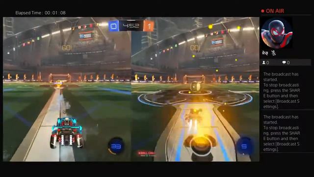 Rocket League 2v2 Ranked Games Split Screen