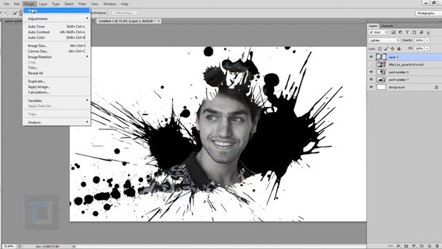 Ink Splash Effect   Photoshop Tutorial   Photo Effects