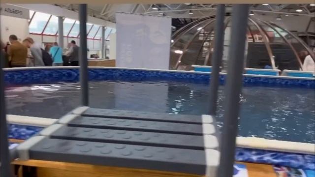 Глэмпинг. А-шале. Бассейн для глэмпинга.