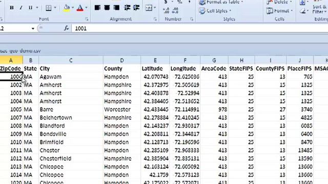 ZIP Code Databases In Excel-Adding Leading Zeroes