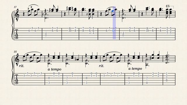 Artist's Grand Valse - W. G. Brandenburg - Tablature