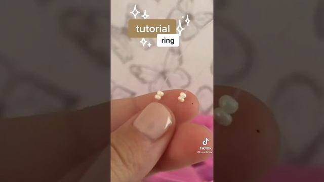 ✨Туториал на ваушное  кольцо из бисера✨\тик ток\