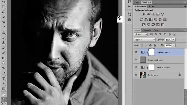 Видеоурок Photoshop  Драматическое Ч Б