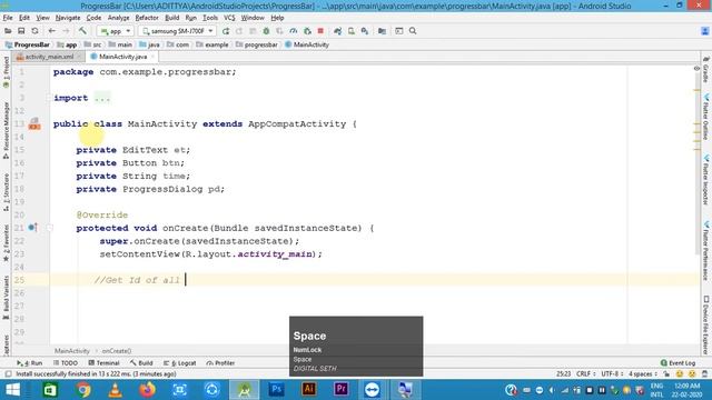 Android Development Tutorial | Progress Dialog -Android Studio | 5 MINUTES TIP |Digital Seth