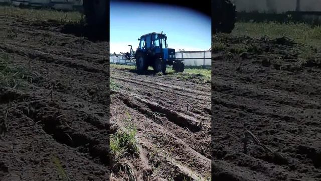 Переделка культиватора и первое испытания переделки Мтз 82 в действии