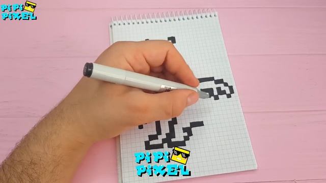 ВОРОН-ФЕНИКС из ИГРЫ BRAWL STARS РИСУНКИ ПО КЛЕТОЧКАМ  -PIXEL ART