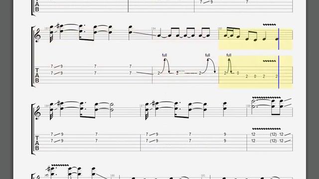 Metallica   Fuel Kirk Solos Tablature