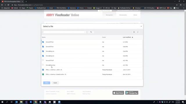 ABBYY FineReader Online For Google