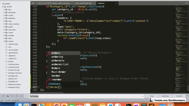 Laravel 9 Tutorial #149 | Multi Vendor E-commerce | Assign Courier Number | Tracking No. To Orders