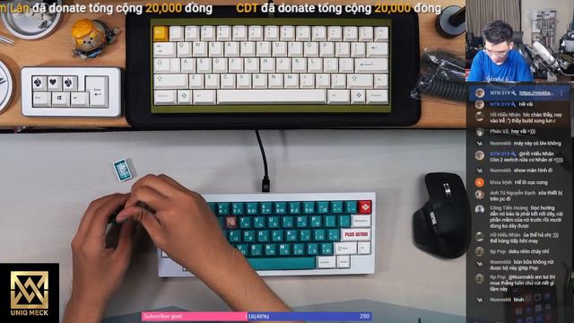 [VIE/ENG] Build Stream: QK60 With Aflion Blush Pink, Honeydew & Viola Tricolor L Switch
