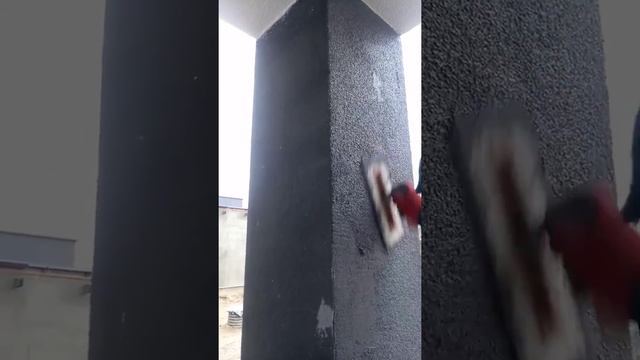 #Нанесення декоративноі штукатурки 