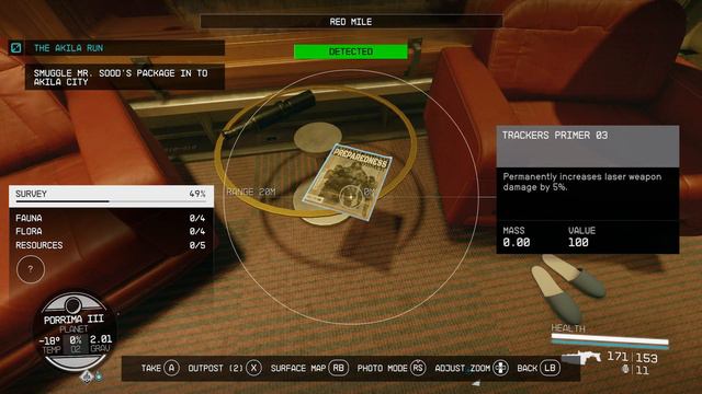 Starfield - Where To Find Magazine Trackers Primers 3 - The Red Mile - Porrima Skill Book Location