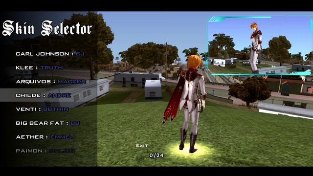 GENSHIN IMPACT SKIN PACK - GTA SA ANDROID