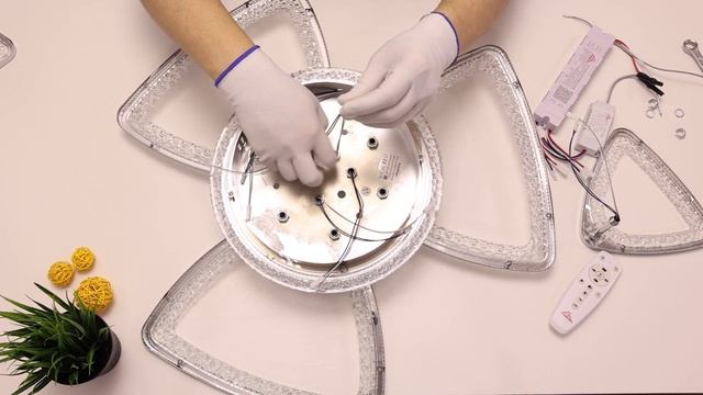 Сборка потолочного Led светильника и подключение блока питания