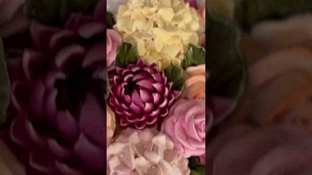 Ступенчатое окрашивание хризантем🌸🔥💐 Зефирный букет💐