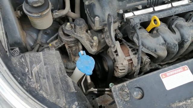 Свист ремня Киа Рио 2012. Проверка. Ремень под замену