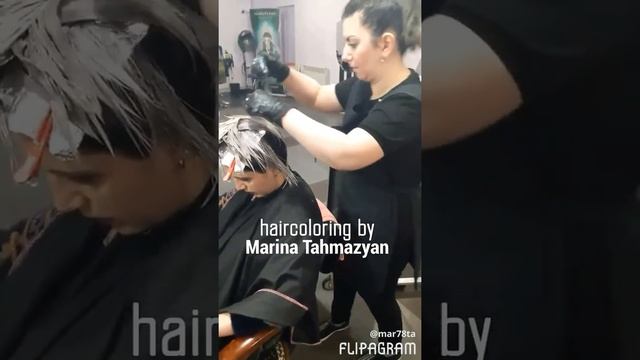 SHARM Studio. Избавление от пятен тоника, выравнивание цвета волос и стрижка