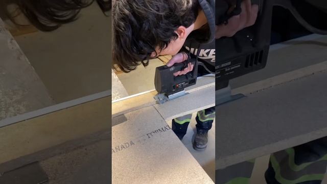 Cutting This Counter Top For Our Clients New Kitchen Sink ?