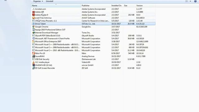How to uninstall driver talent from windows 7