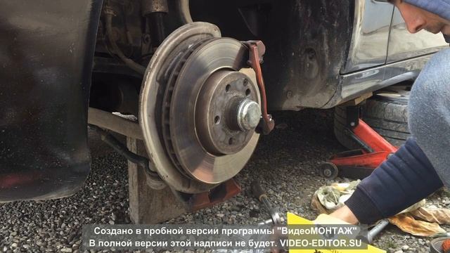 Mercedes W211 Замена Тормозных Накладок / How To Change Break Pads On Mercedes W211