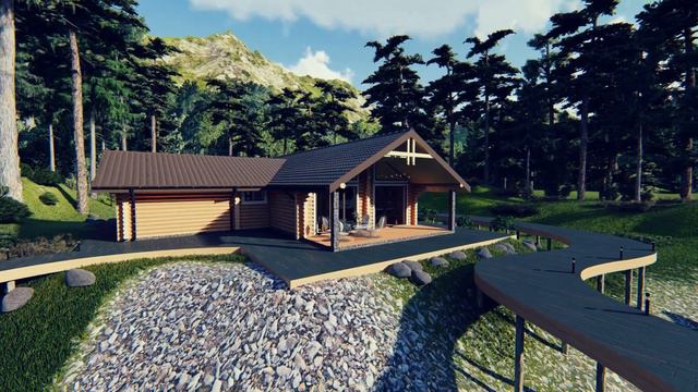 Огляд проекту будинку Марсель 130мкв зруб / Overview Of The Log House Project MARSEILLE 130sqm