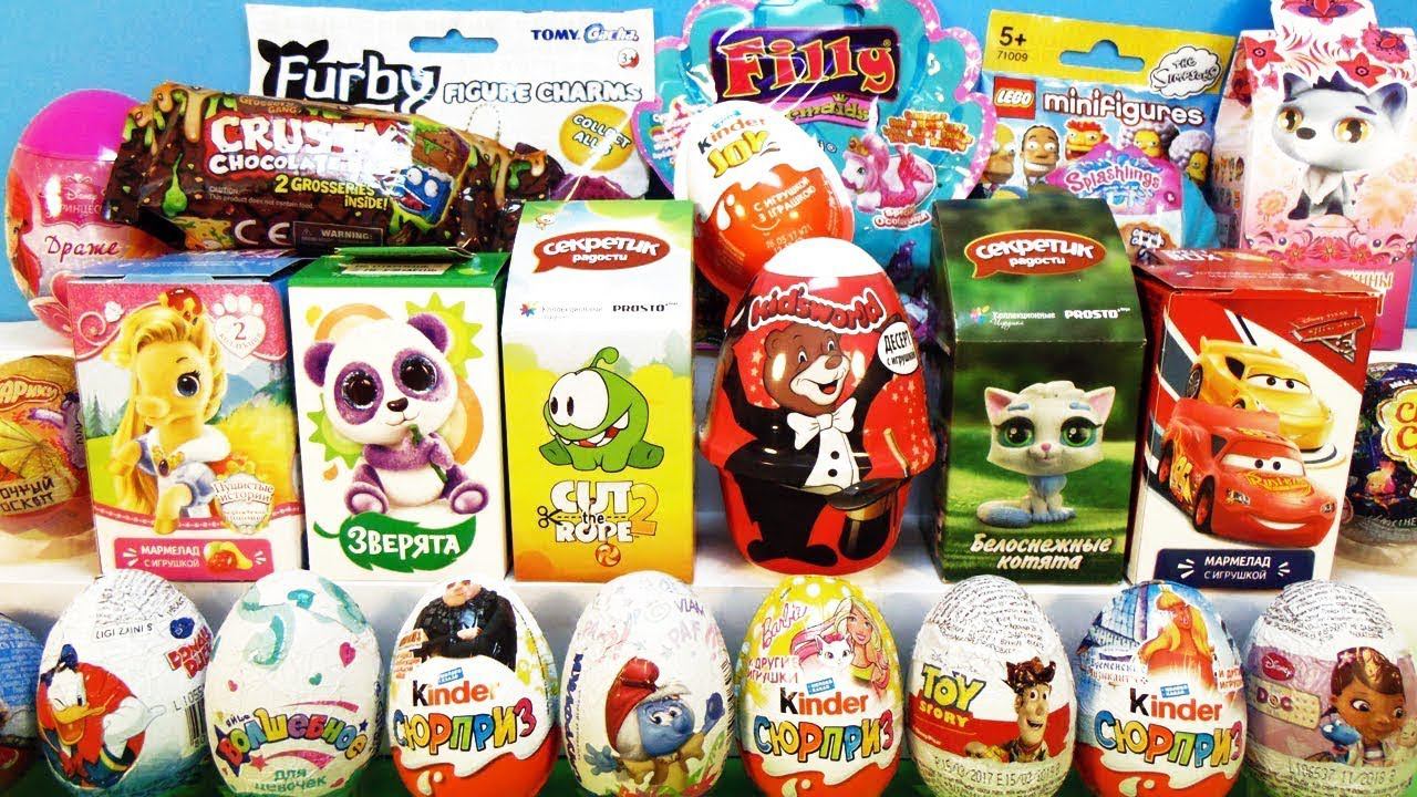 25 Киндер Сюрпризов! Смешарики, LEGO, Гадкий Я 3, ФИКСИКИ, Барби, ТРОЛЛИ, Дисней, MARVEL, Ам Ням