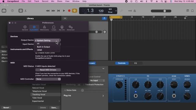 Connect Zoom H1 To Mac USB For GarageBand Or IMovie