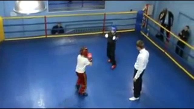 КИКБОКСИНГ СК "СУНАО" в Новогоднем турнире в РИФе г  СПб 2010 12 30 Яна Баришникова