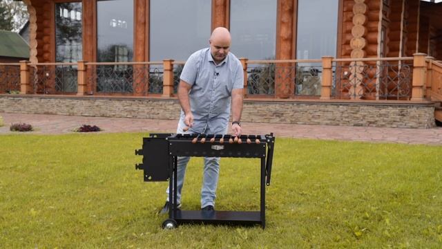 Мангал разборный с откидной топкой 