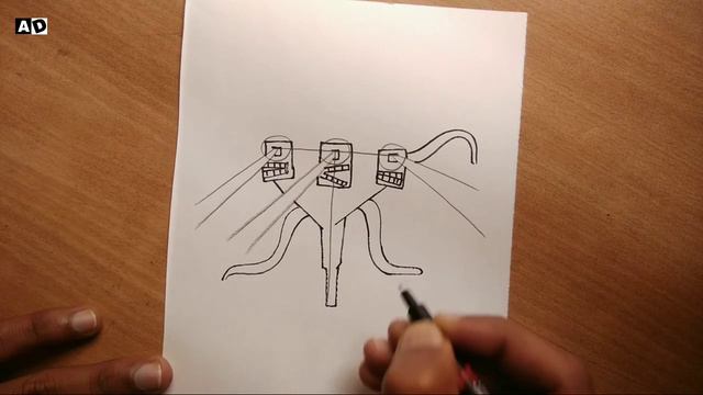 Drawing Wither Storm from Minecraft  Minecraft Drawing
