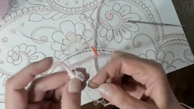 МК по вязанию ирландского кружева. Воротник Версаль. Урок 2. Irish crochet lace  Tunisian croche