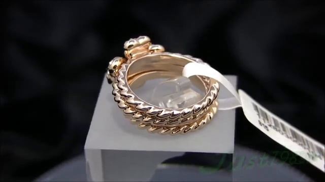 Позолоченное кольцо Золотой_Четырехлистник