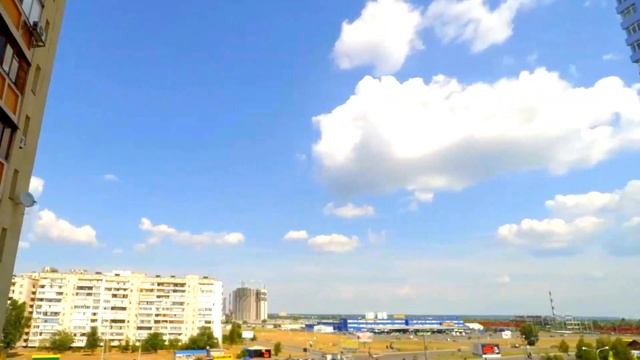 Облака в Киеве. Позняки. TimeLapse. XiaoYi