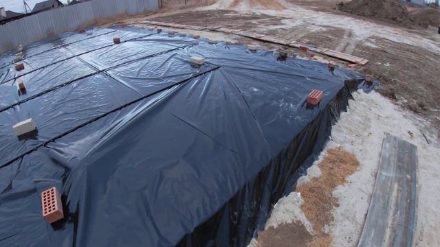 Проект 1. Монолитная фундаментная плита. Монтаж завершен. Консервация в зимний период.