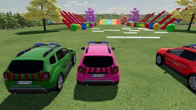 CHEVROLET, DODGE, DACIA, AUDI, VOLKSWAGEN ALL POLICE CARS TRANSPORTING WITH TRUCKS! FS22