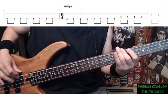 Possum Kingdom By The Toadies - Bass Cover With Tabs Play-Along
